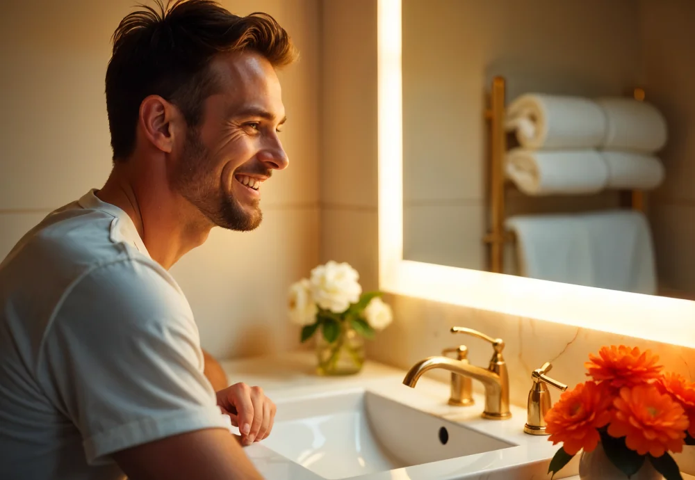 vanity mirror and lights